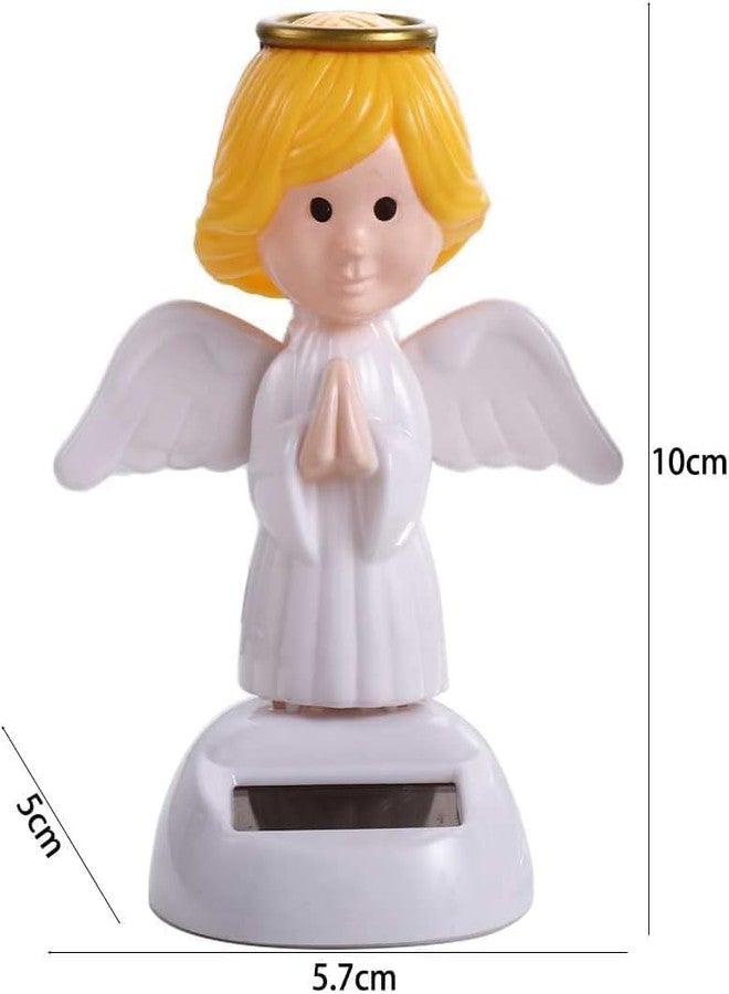 Sluswallow 1Pc Solar Powered Dancing Toys,Angel Solar Dancing Figures,Solar Powered Shaking Hand Doll Toys,for Car Decoration Window Car Dashboard Automotive Interior Accessorie Solar Power Kits Toys and Games - Image 2